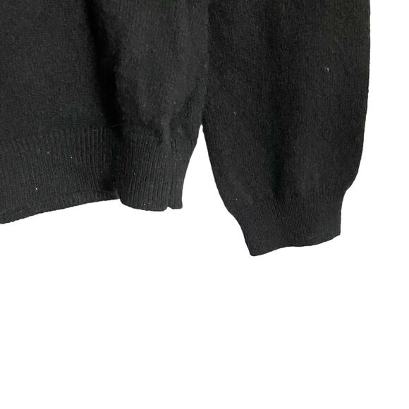 Brodie Fine 100% Cashmere Crewneck Button Back Black Sweater Size Small - Picture 5 of 9